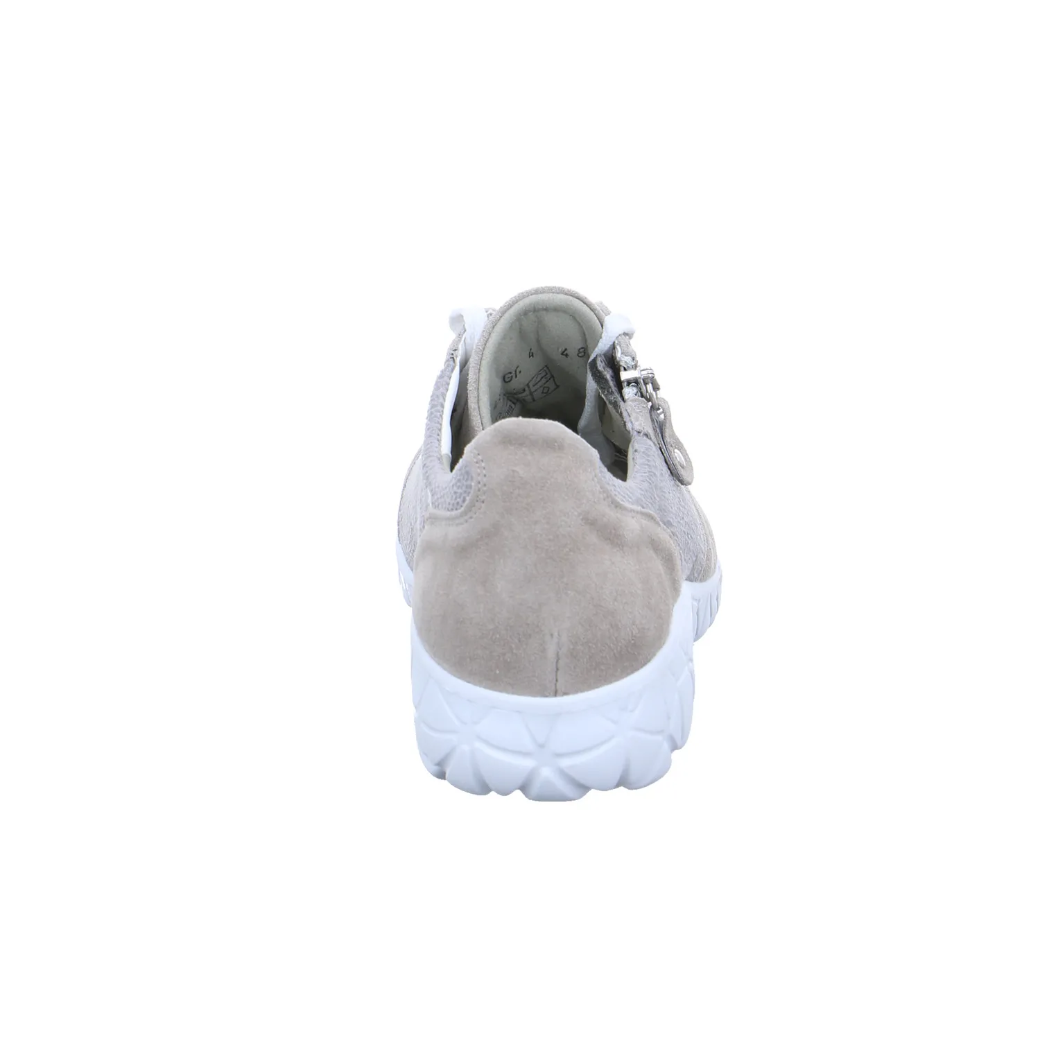 WALDLÄUFER Comfort-Schnürer Grau Leder  