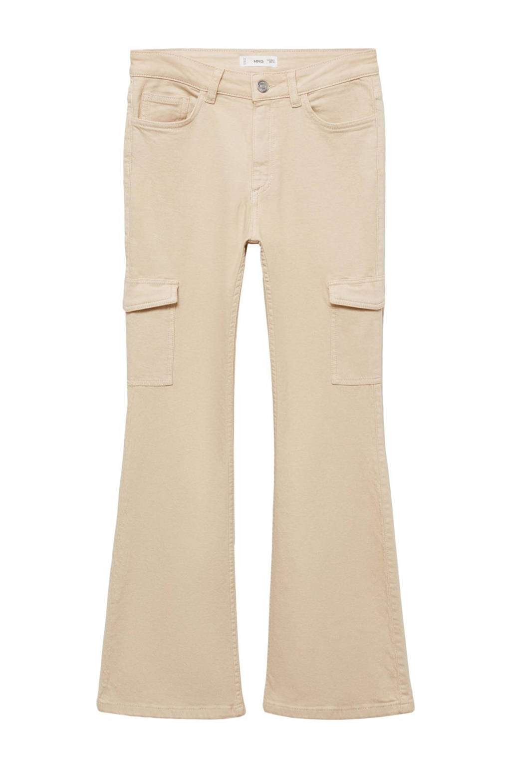 MANGO TEEN wide leg cargobroek lichtbeige