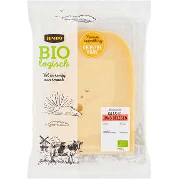 Jumbo Biologische Kaas Jong Belegen 50+ Plakken ca. 200 g