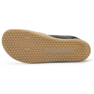 Herren-Barfußschuh Leder, Schwarz