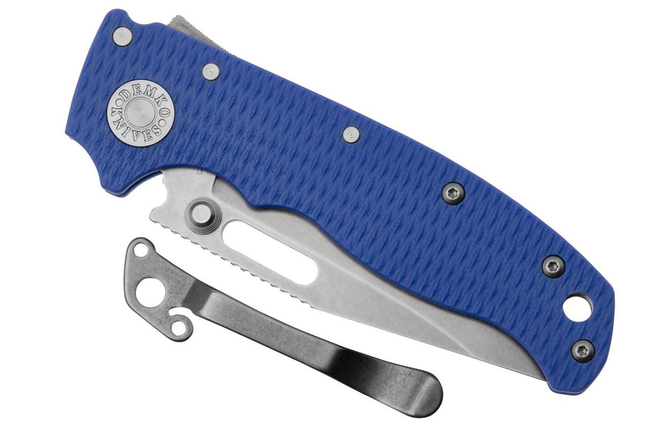 Demko Knives AD20.5 Shark-Lock CPM 20CV Clip Point AD205-20CV-BLG10-CP Blue G10, zakmes