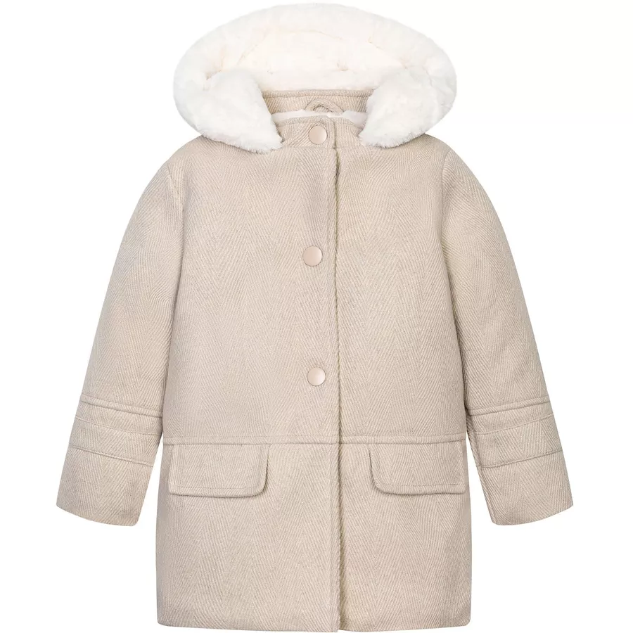 MINOTI Winterjacke SteingrauCremeweiß