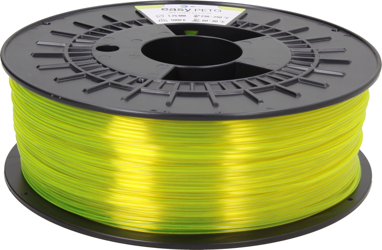 3DJAKE  easyPETG Neon Gelb, 1,75 mm / 1000 g    PETG Filament für robuste & präzise Drucke in Neon Gelb