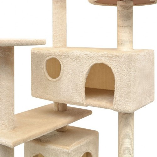 Poste arranhador bege para gatos