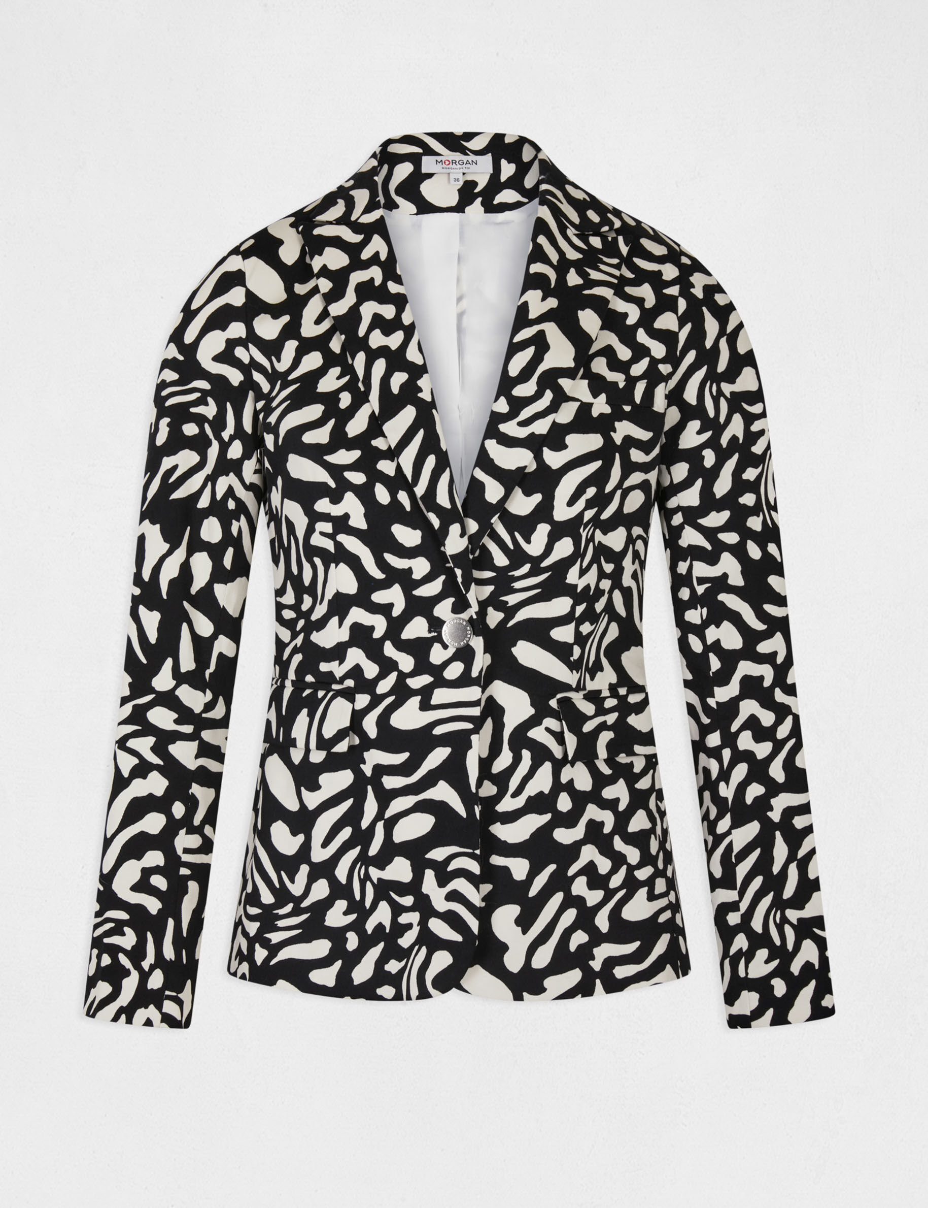 Veste cintrée imprimé abstrait multico femme - multico