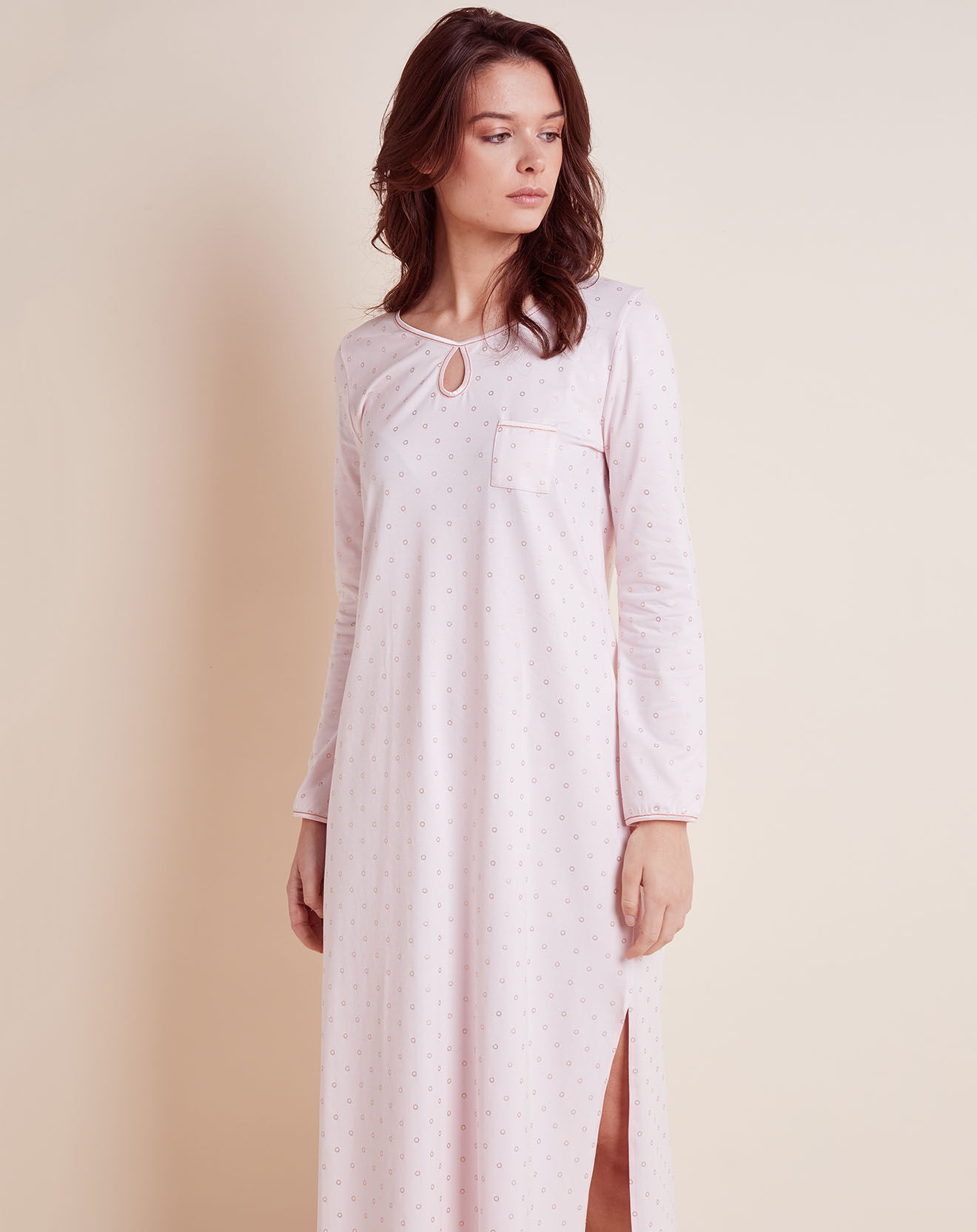 Le Chat Chemise de nuit imprimée Caline rose