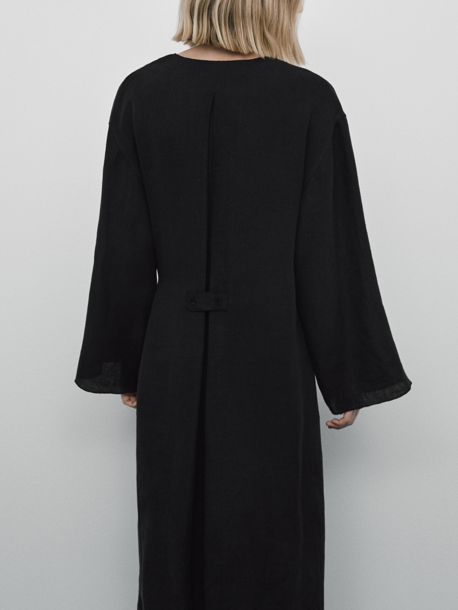 Blusão kimono lino Edição Limitada - NEGRO