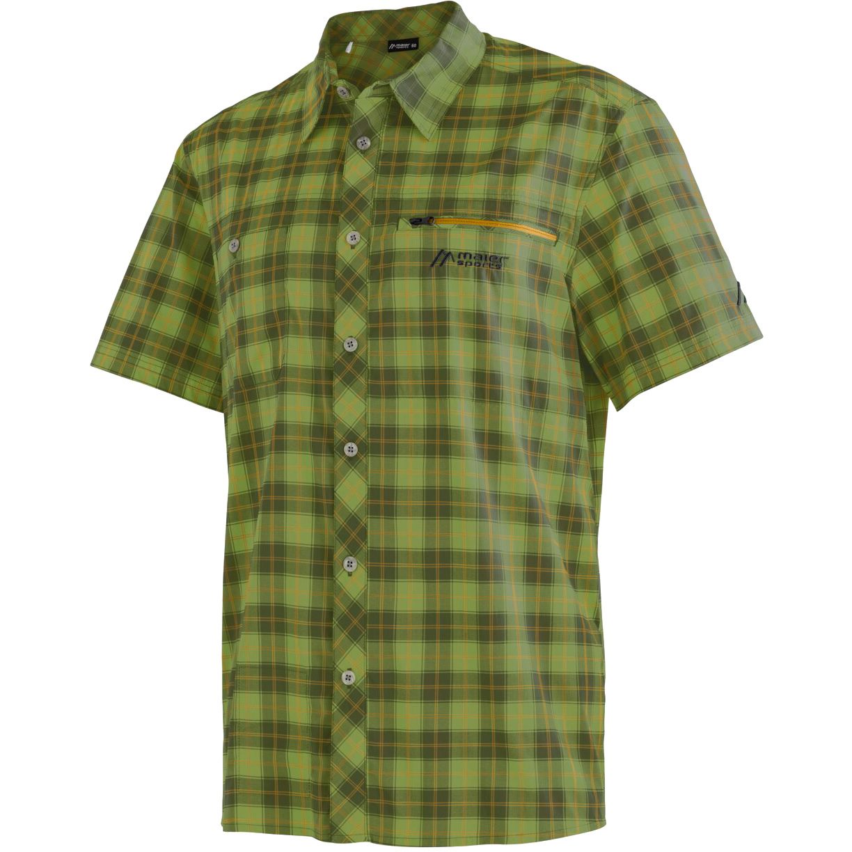 Maier Sports Kasen Hemd Herren green check