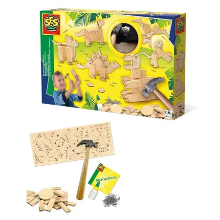 SES Creative Holzarbeitsset Dinosaurier
