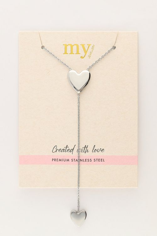 Iconic lange ketting met hartjes