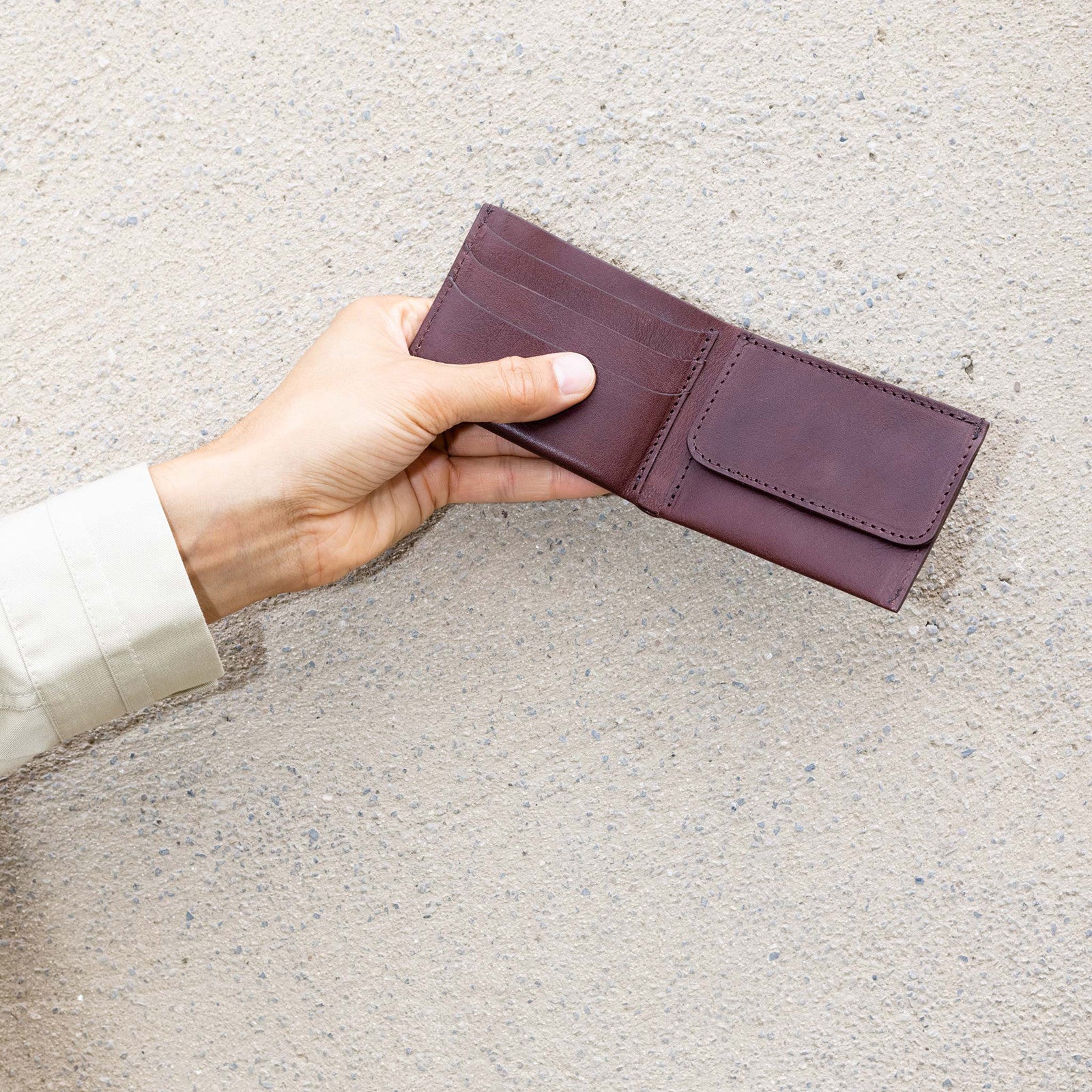 Flaches Portemonnaie Dark-Brown