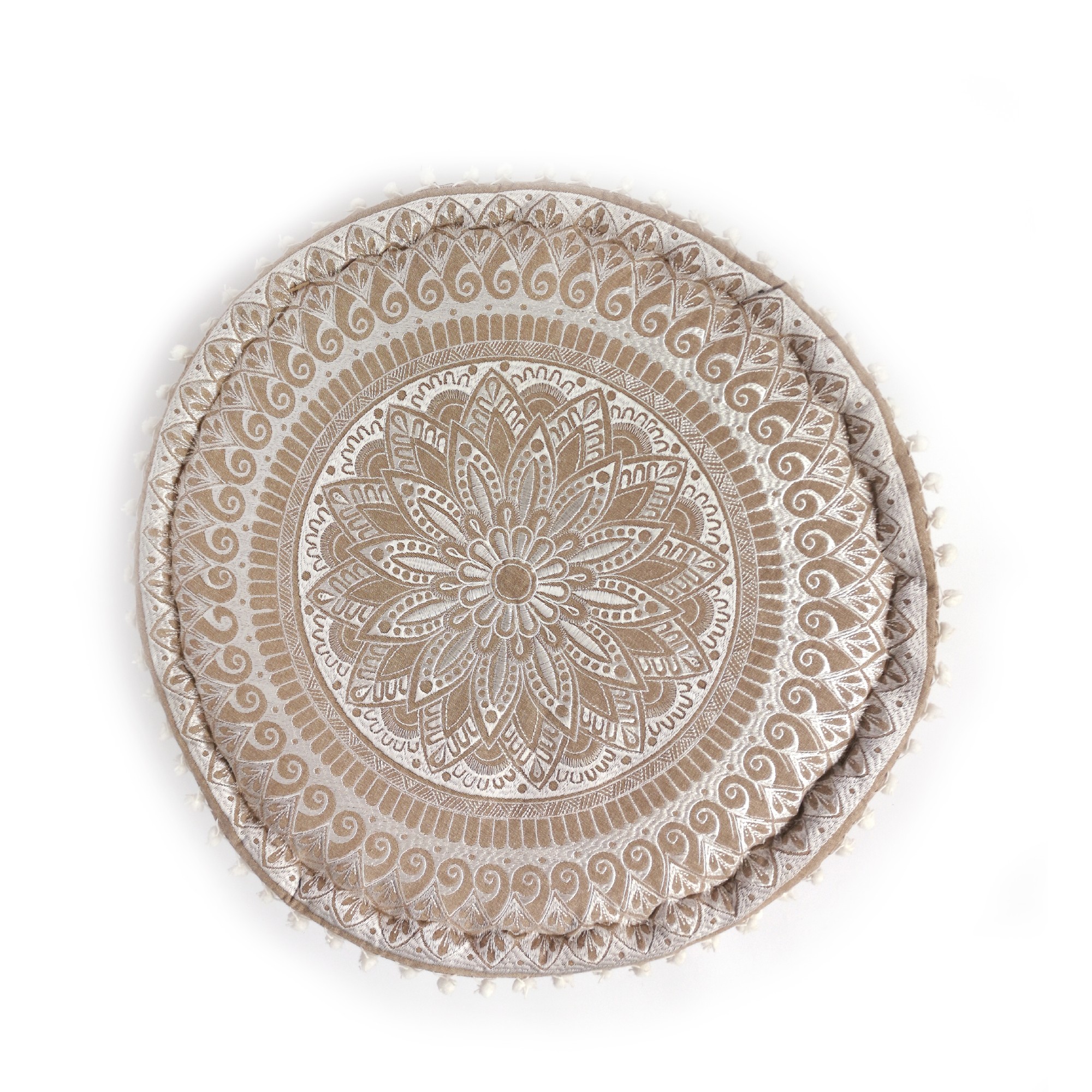 Pouf 'New Mandala', Ø 50 cm, H 30 cm von fischer's lagerhaus