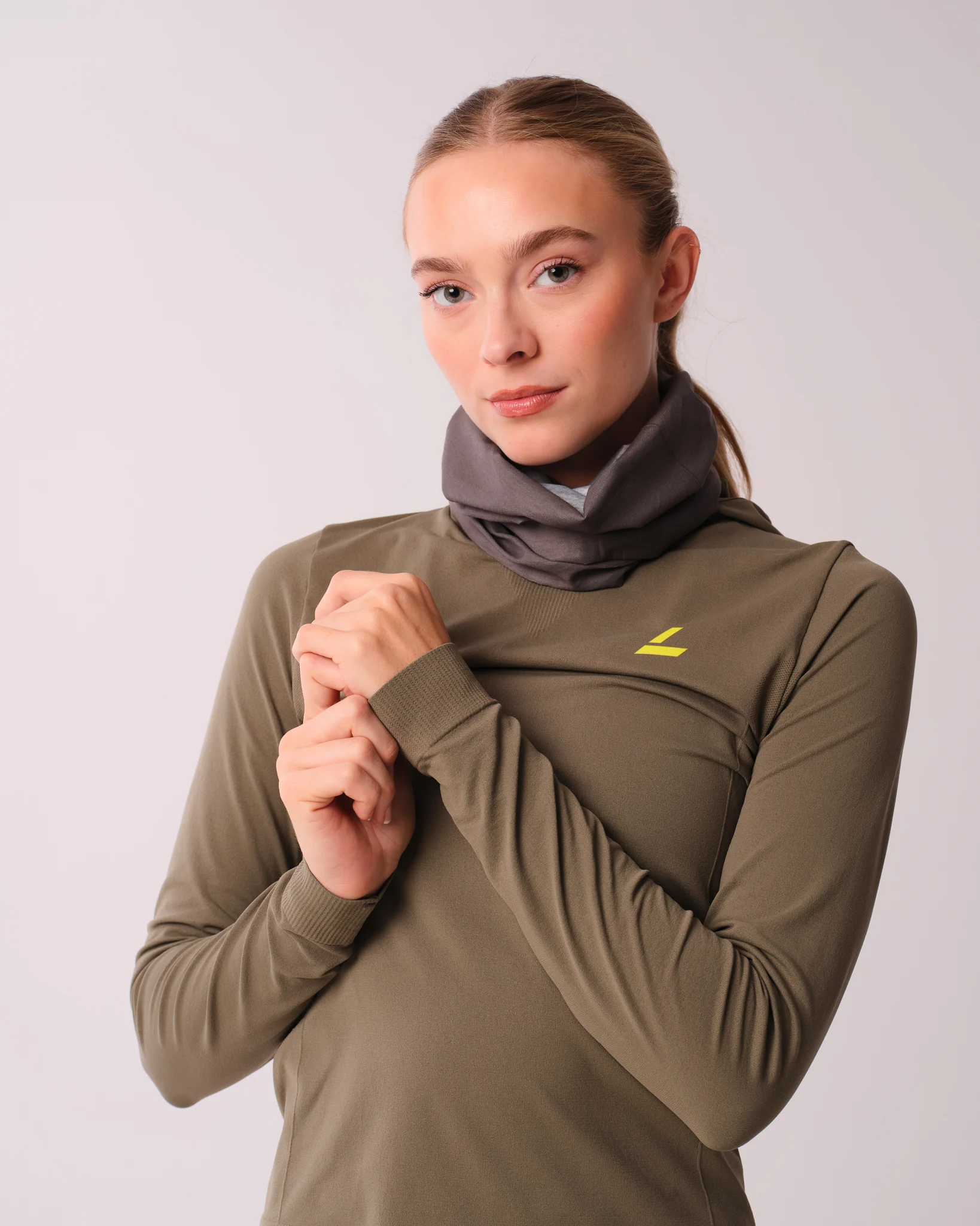 Levity Conquer Neck Warmer Dusty Green Reflective - One Size
