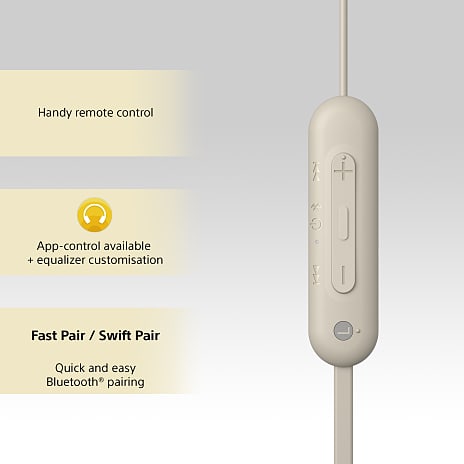 Sony WI-C100C In Ear Headset - Taupe