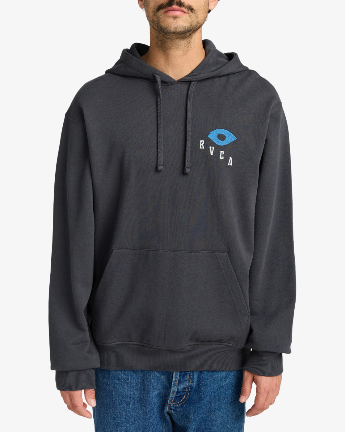 Rvca Keep Growing Hoodie Garage Blue