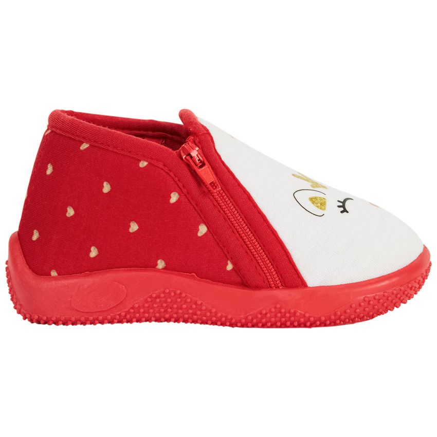 Chaussons bottillons renne de Noël pour bébé fille - Blanc
