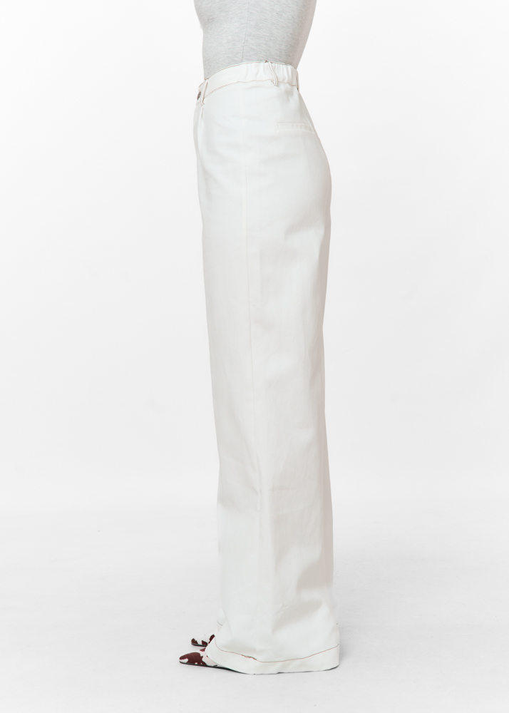 Sara denim broek wit