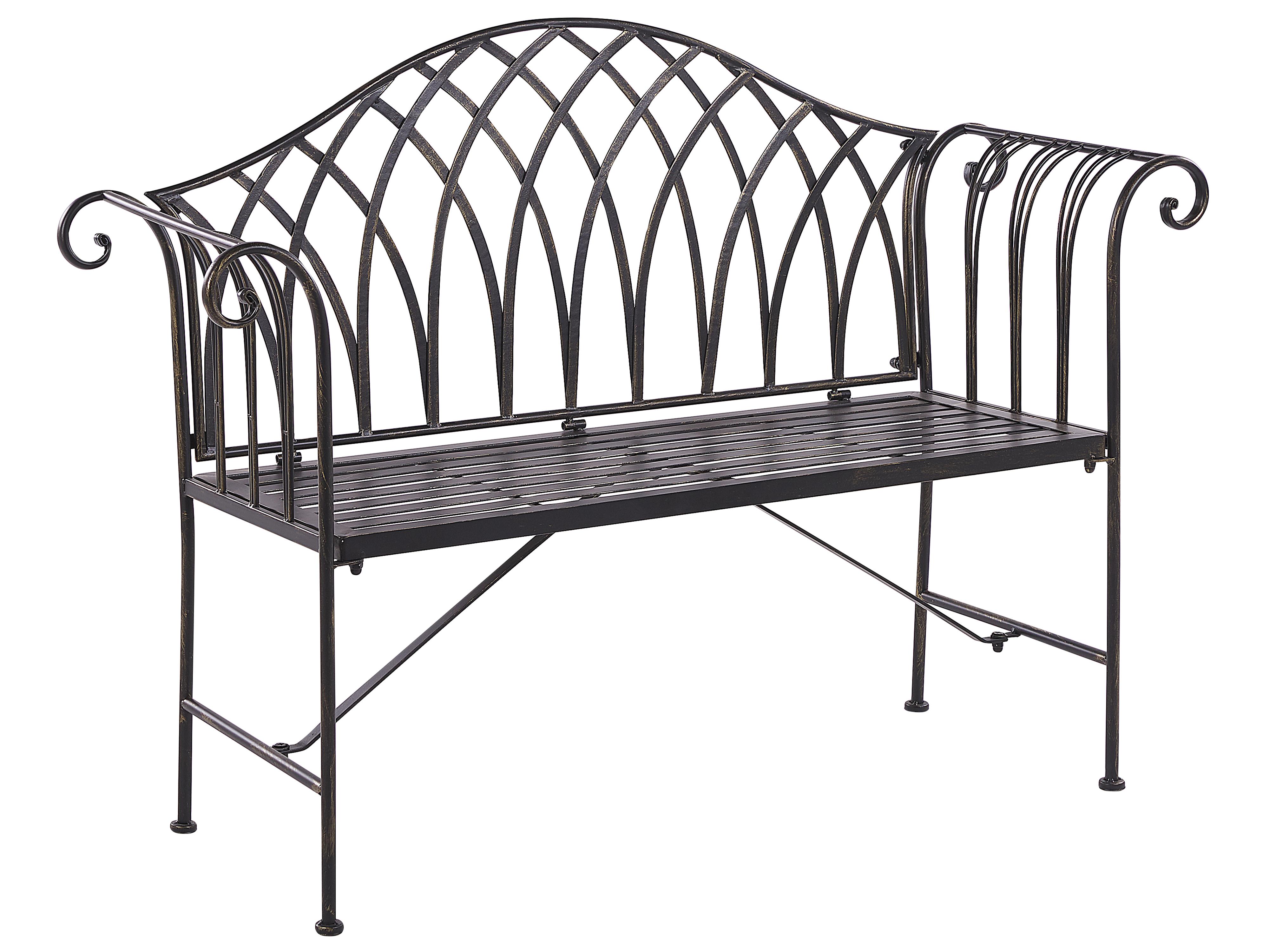Tuinbank MILAZZO 130 cm Metaal Zwart
