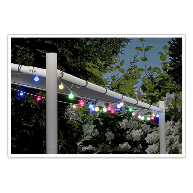 80er LED-Kugellichterkette - ca. 19 m - bunt