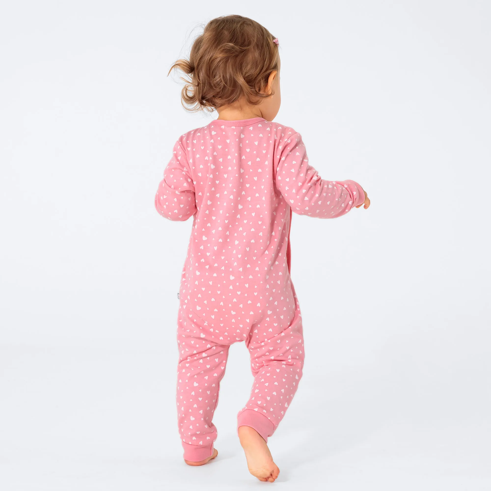 Baby-Mädchen-Schlafanzug mit Herzmuster