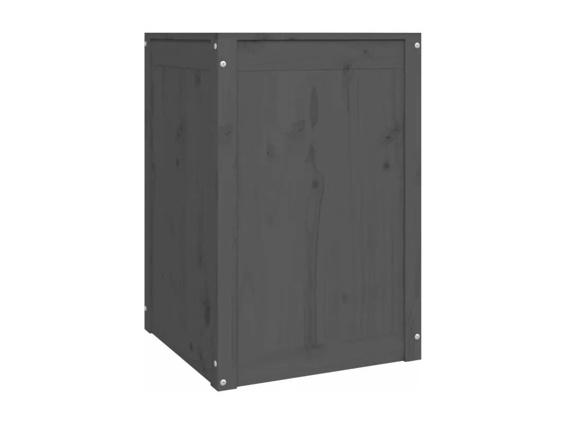 Boîte à linge Gris 44x44x66 Bois massif de pin