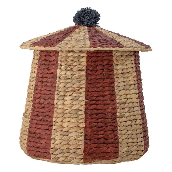 Bloomingville Mini Panier avec couvercle Birsen | Rouge