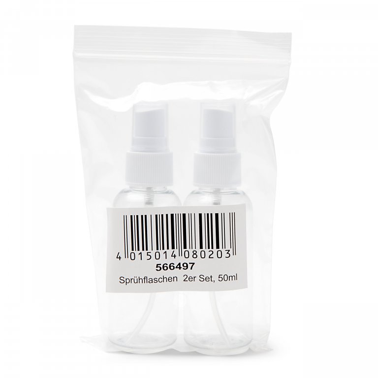 Rundflasche Kunststoff mit Sprühkopf, Set