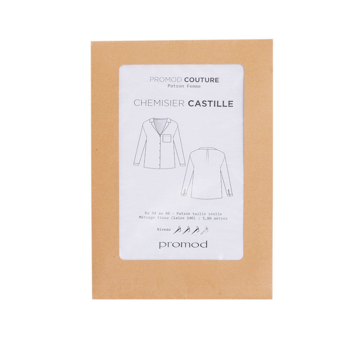 Patron papier chemise CASTILLE - Ecru