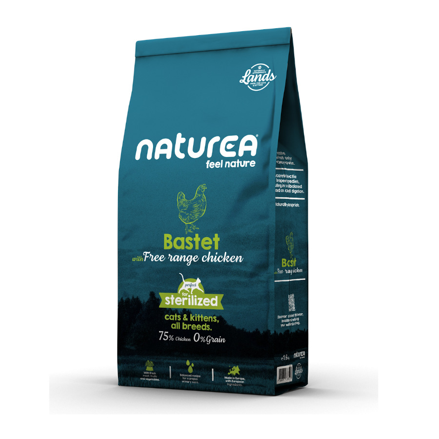 Ração para gatos Naturea Lands Bastet com frango caipira