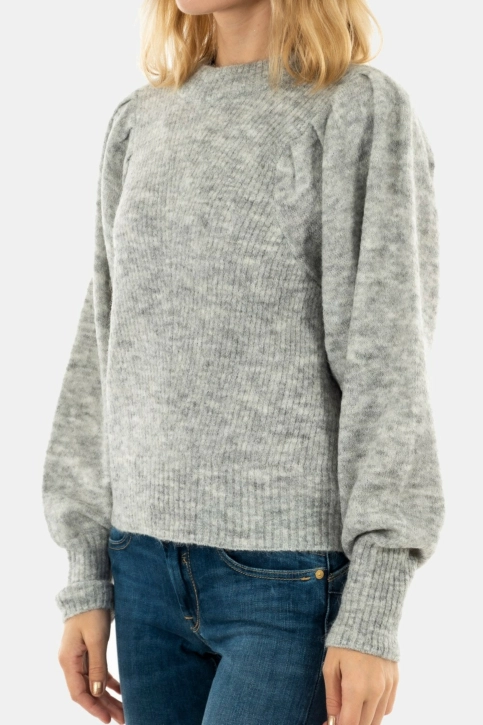 pull hiver ichi jordan 200318 grey melange