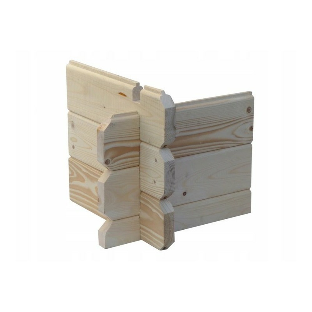 Abri de jardin en bois - 3x3 m - 18 m2 + terrasse avec balustrade et avant-toit en bois