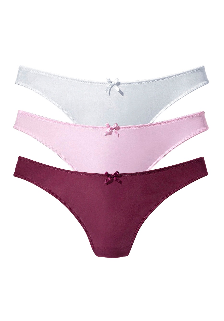 petite fleur String, 3 Stk. mit Spitze hinten