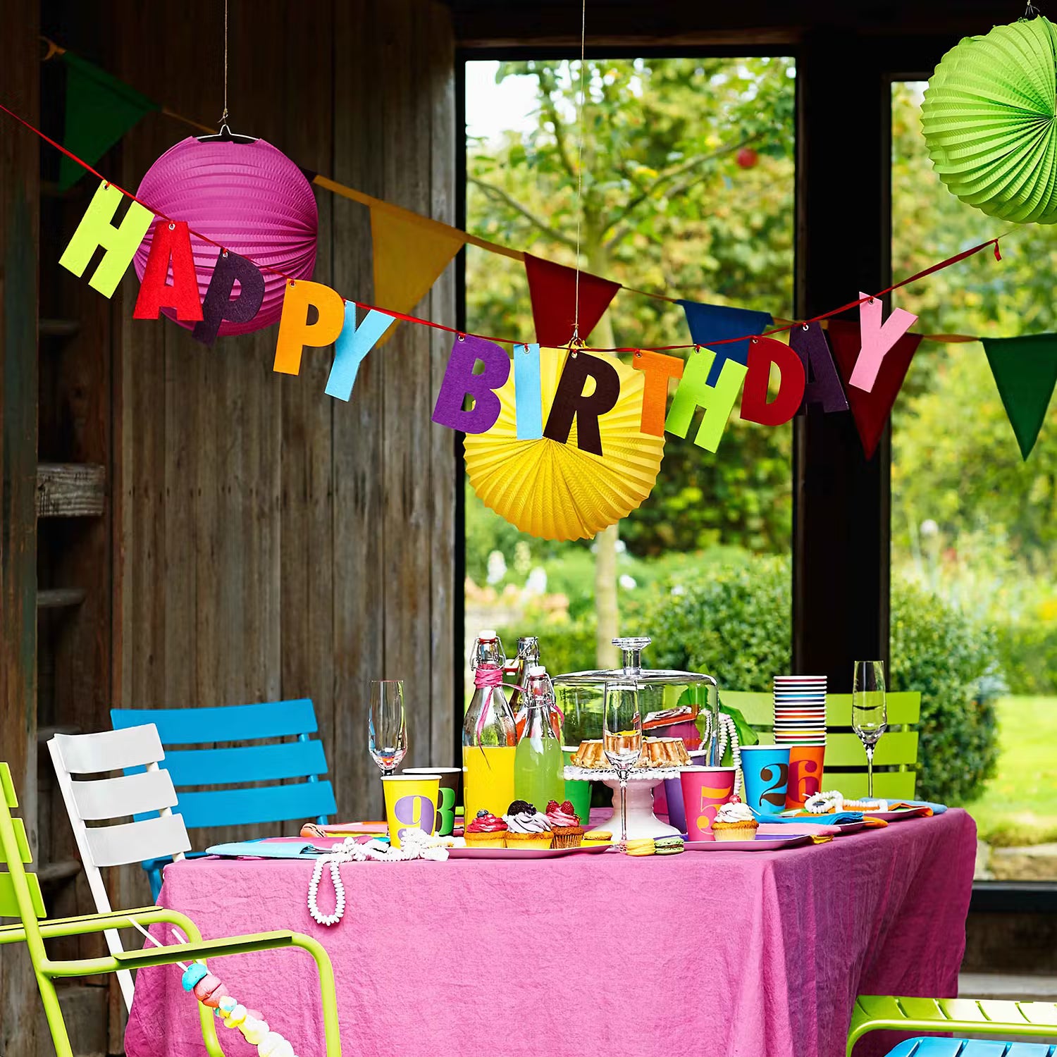 HAPPY BIRTHDAY Girlande 6er-Set