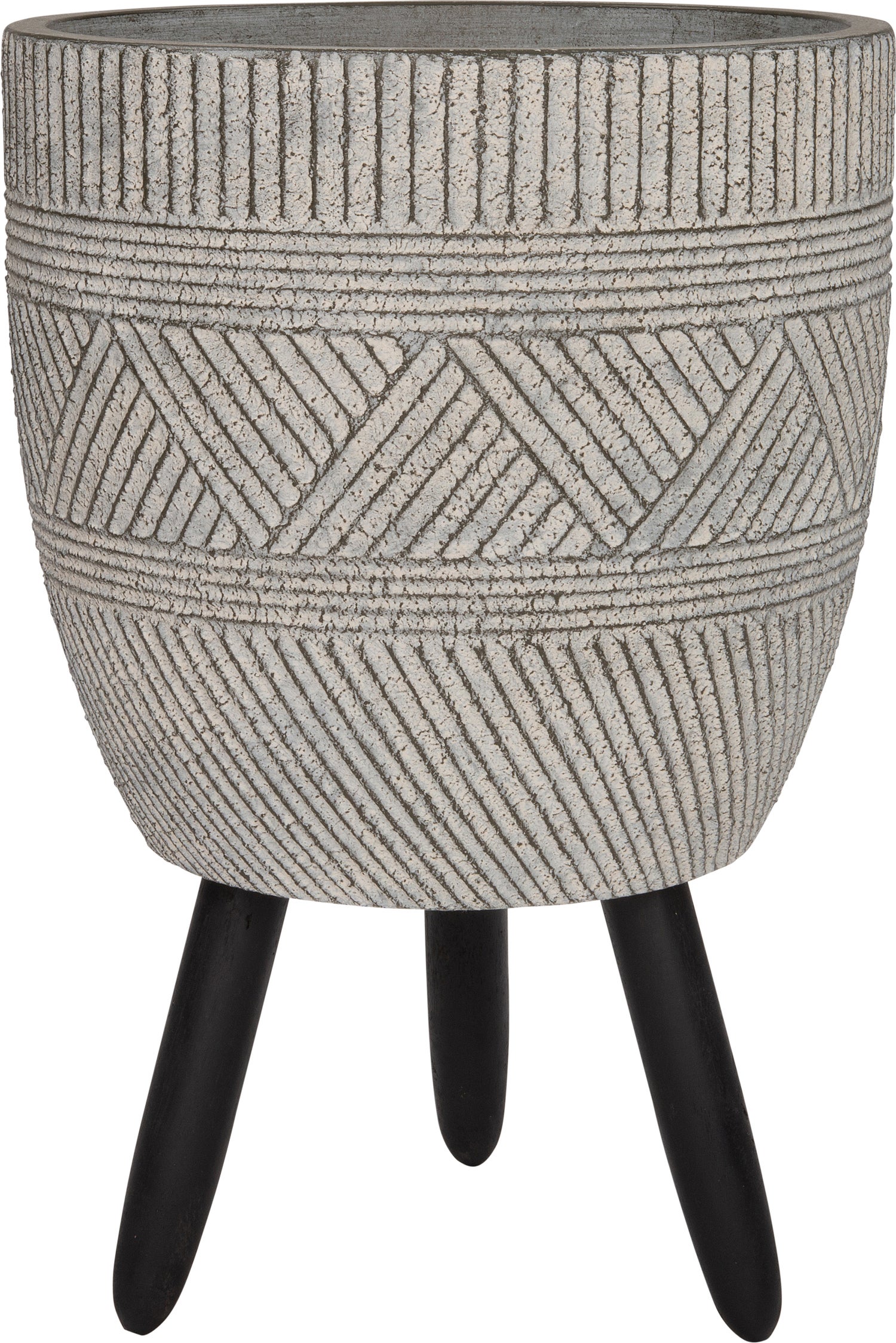 Intratuin bloempot op poten Seb grijs D 37,5 H 52,5 cm