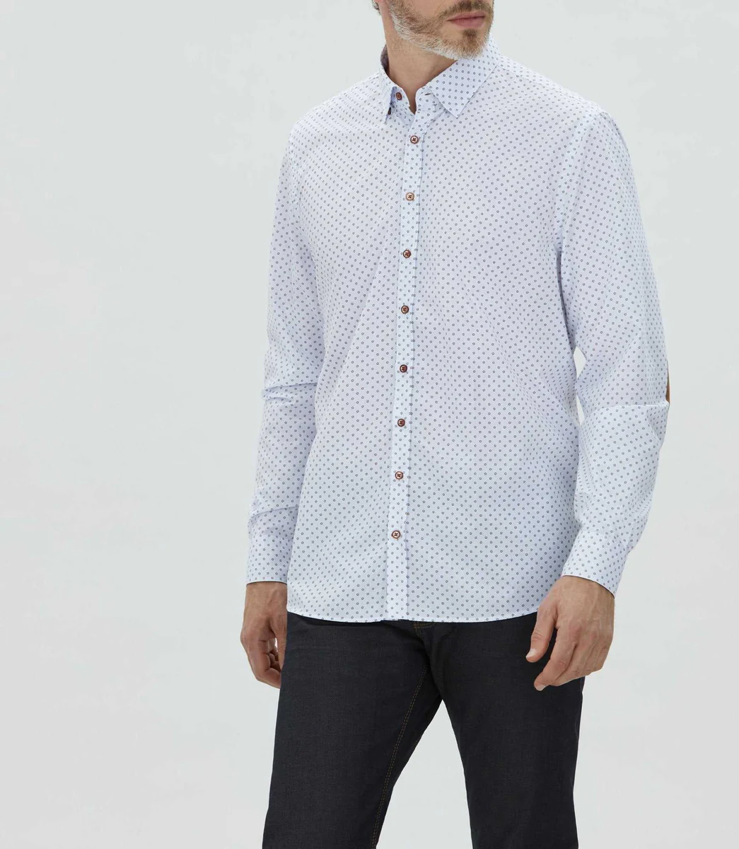 Chemise casual en coton camel 