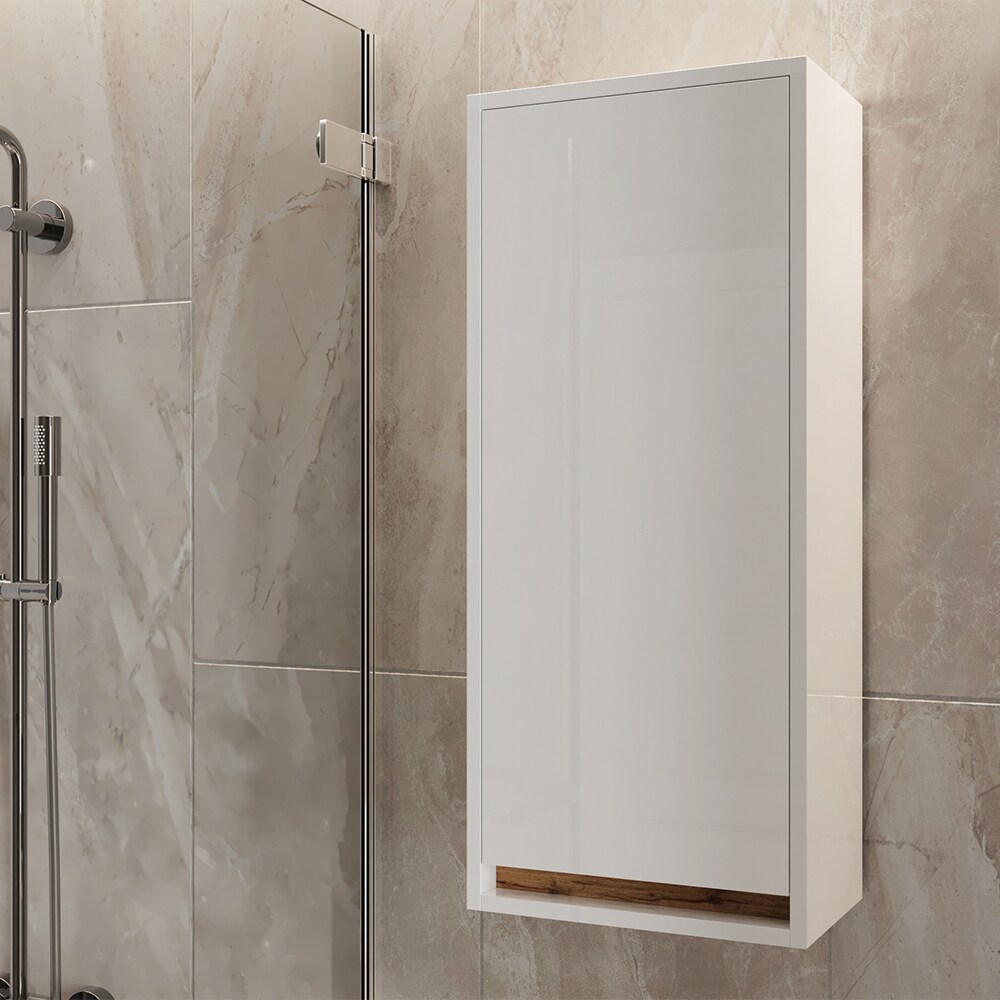 Vicco Hängeschrank Detmold Weiß Eiche 82 x 35 cm mit Tür