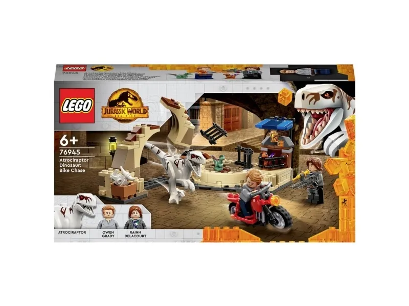 LEGO Jurassic World 76945 Atrociraptor-dinosaur: motorcykeljagt