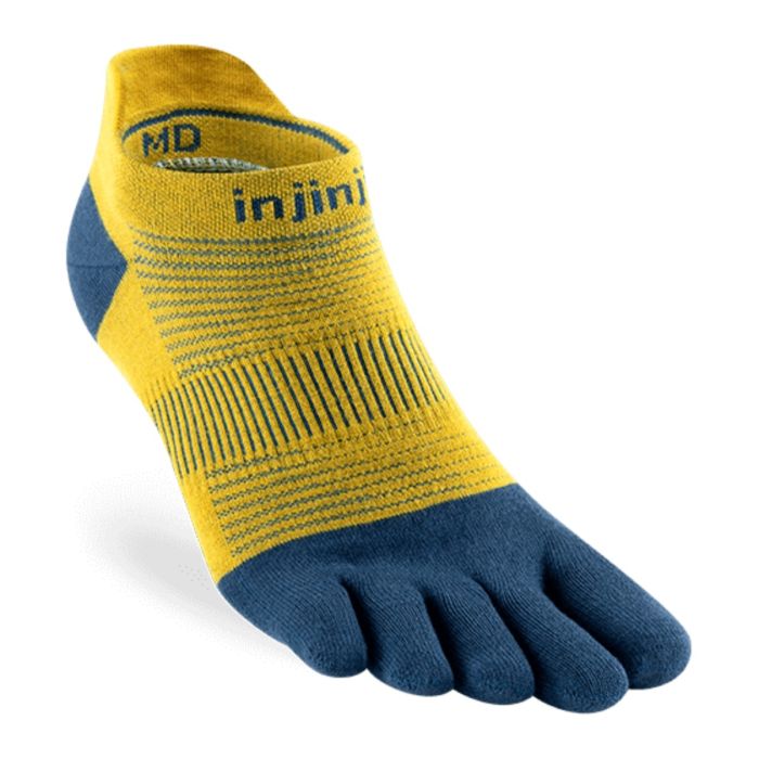 Injinji Unisex Strømper Run Light Weight No-show Gul