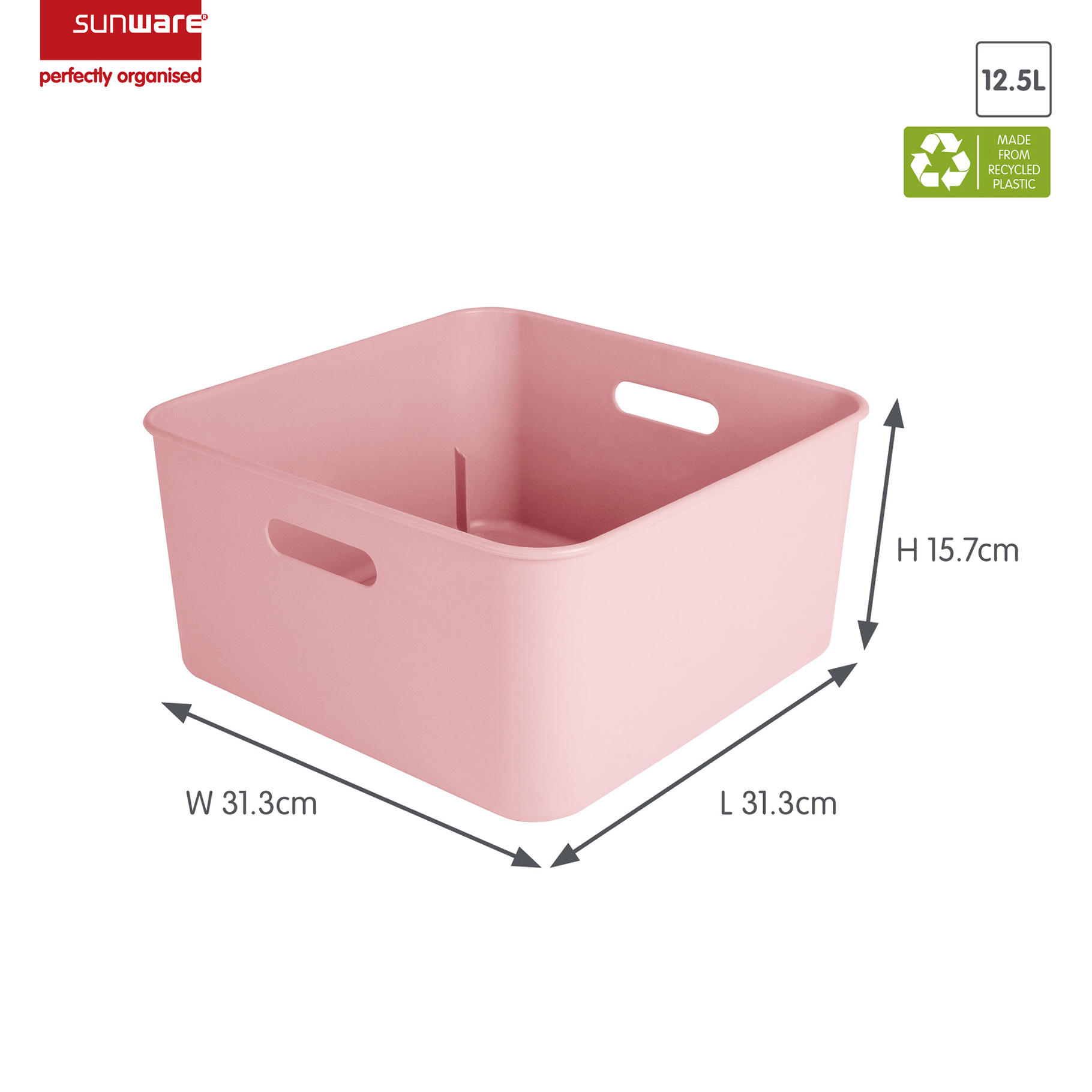 Sunware sigma home set van 4 cube boxen met deksel - pink