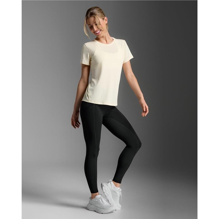 2XU Aero Tee Pixel Lemon/White Reflective