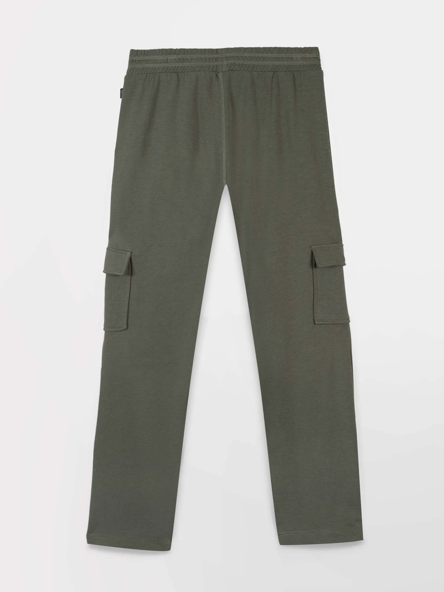 Pantalon Femme Molleton Ceinture Elastiquée Kaki