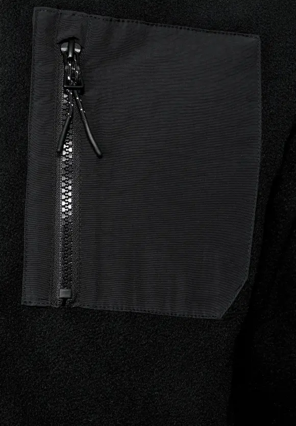 Fleece Cardigan - Black