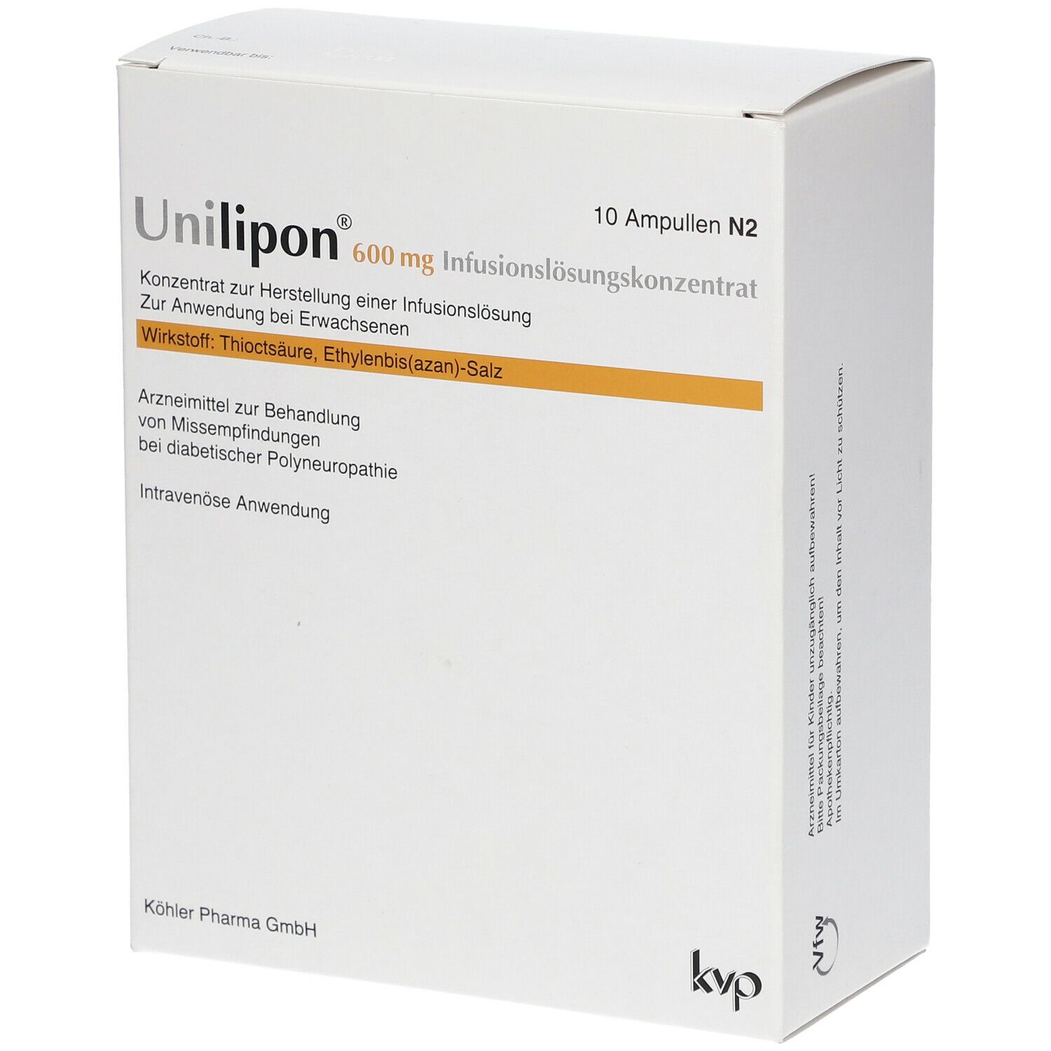 Unilipon® 600 mg Infusionslösungskonzentrat