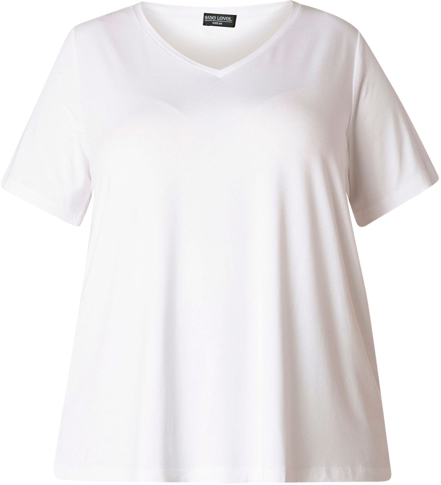 Base Level Curvy T-Shirt »Alba«, mit V-Ausschnitt