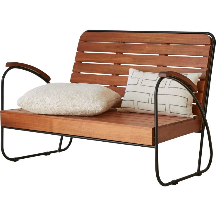 Banc Key Wood en acacia massif, 2 places