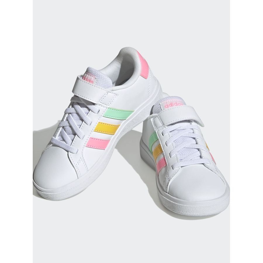 Adidas Chaussure à lacets élastiques et bride sur le dessus Grand Court Court