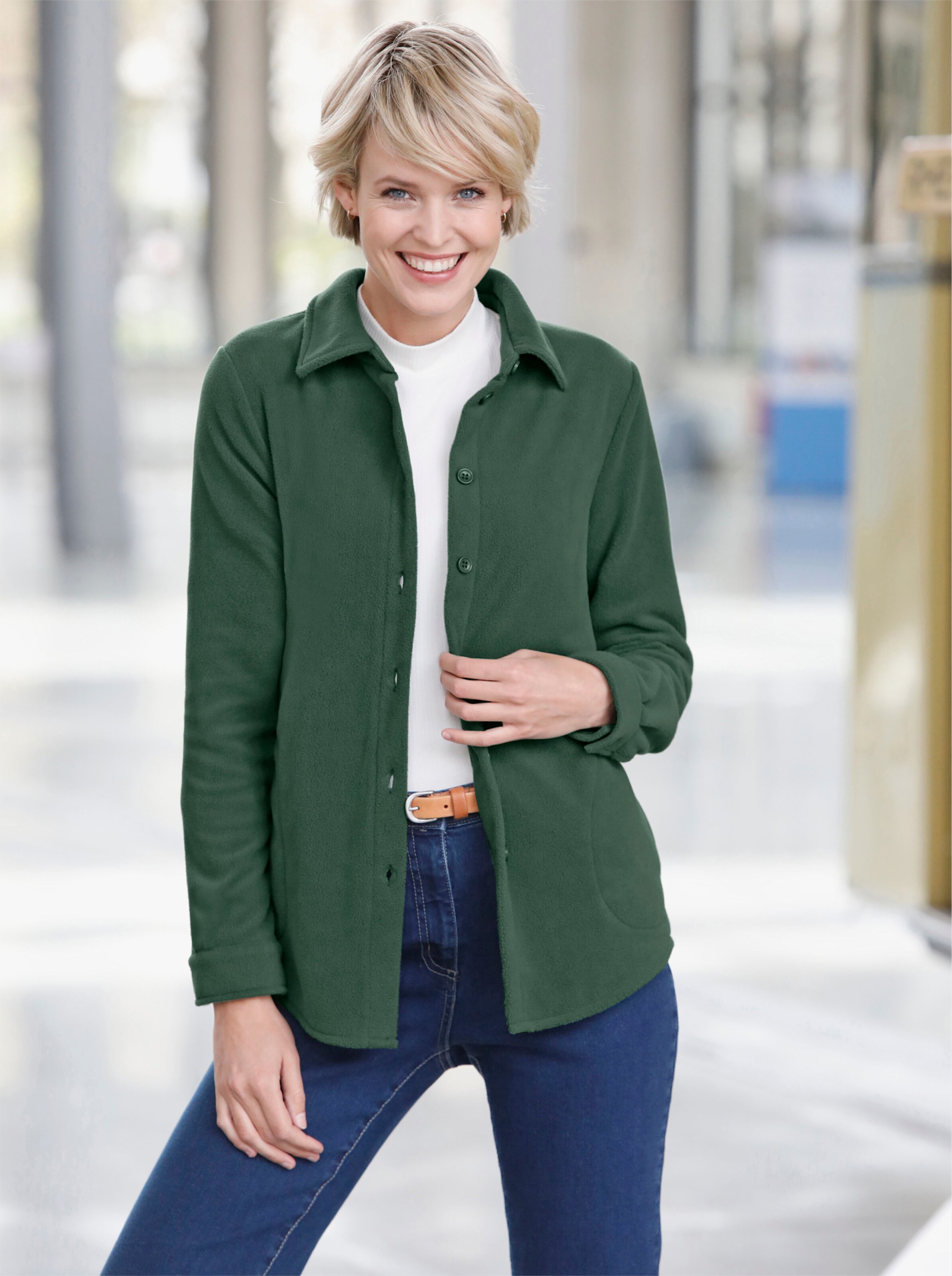 Fleece-Bluse