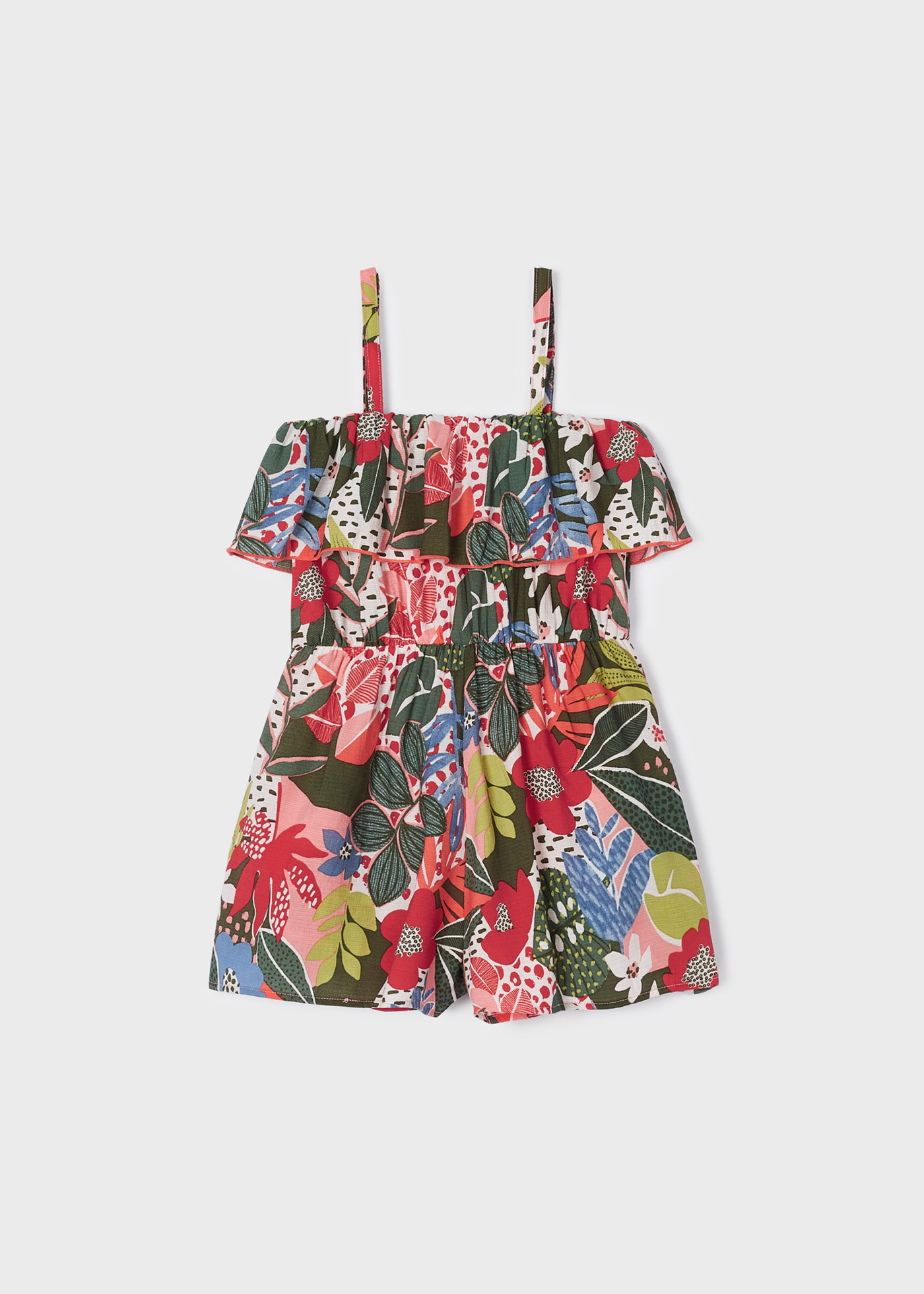 Macacão curto estampado para meninas