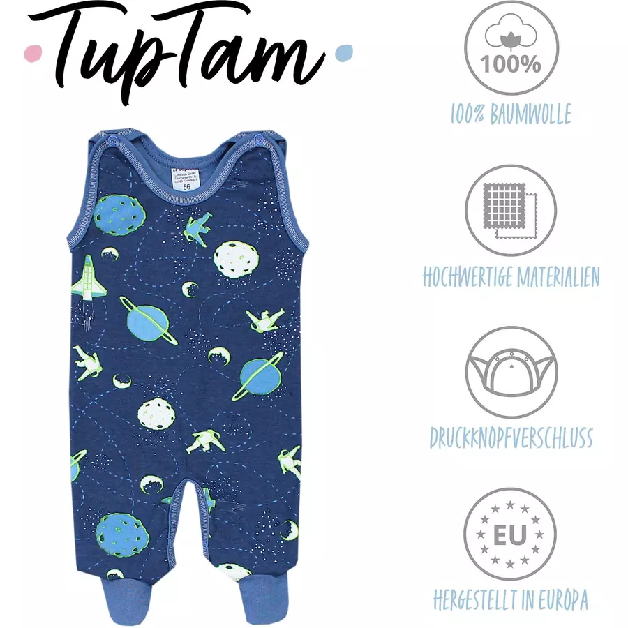 TupTam Baby Strampler Gemustert 2er Set dunkelblau