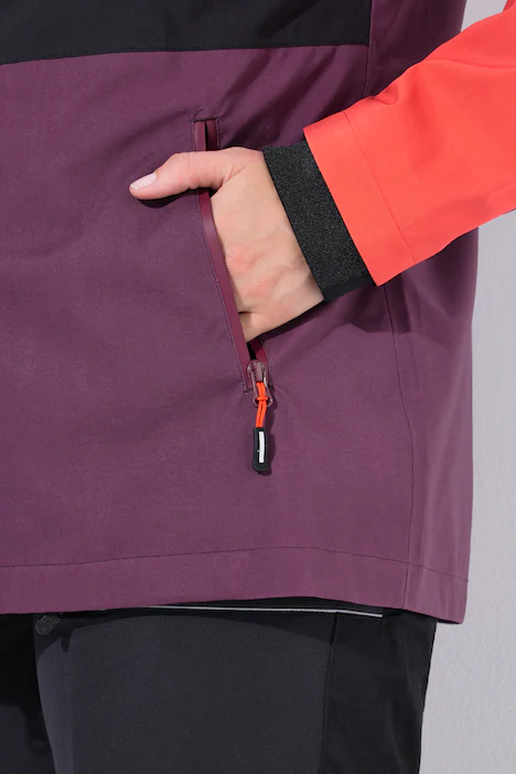 HYPRAR Regenjacke, wasserdicht, Kapuze, OEKO-TEX, dunkle kirsche